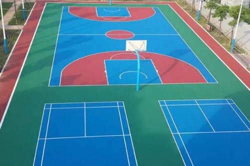 陶瓷颗粒篮球场的标准尺寸与划线标准